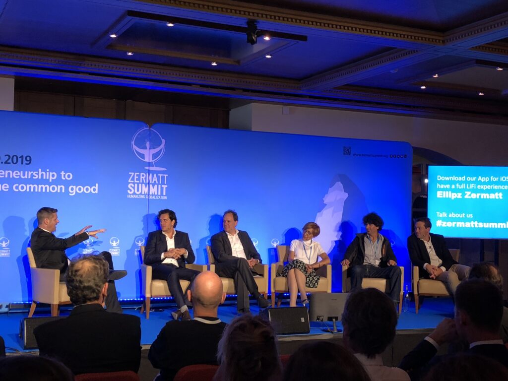 News Blog – Stephan Wrage (CEO of Skysails) with other participants at the Zermatt Summit.