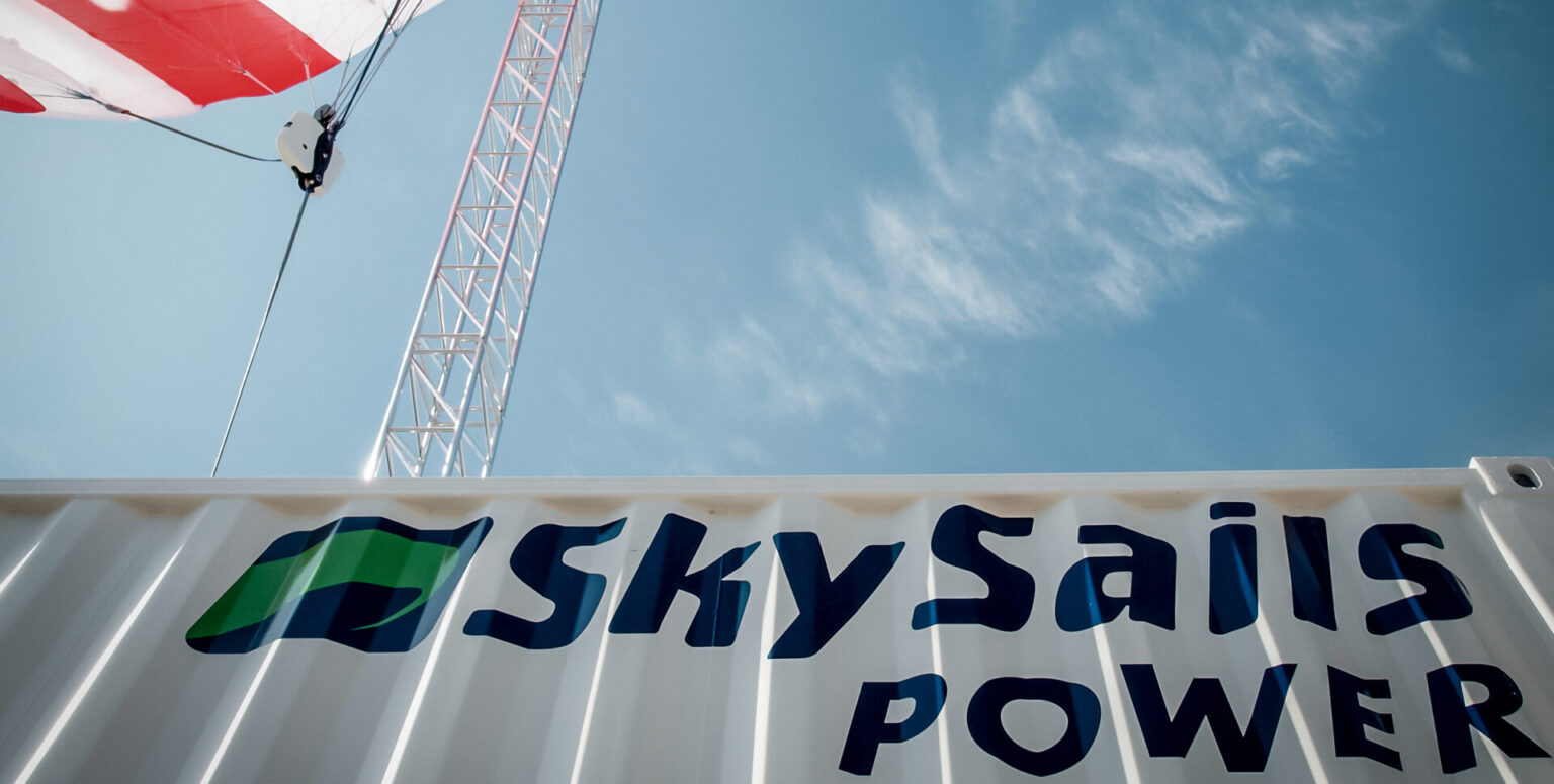 Key elements of SkySails Power's airborne wind energy systems are the Power Kite, the launch and landing mast and the ground station.
